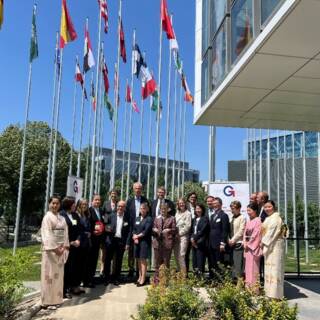 Members of the G7 Cancer Committee during the 4th strategic committee meeting.